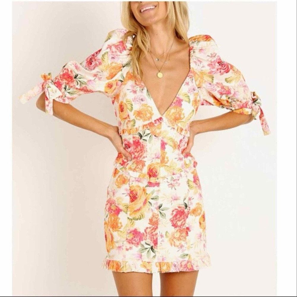 Floral Puff Sleeve Dress